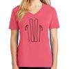 Cotton Women's V-neck Tee sing united test Thumbnail