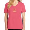Cotton Women's V-neck Tee sing united test Thumbnail